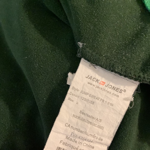 Jack&Jones Premium VTG Varsity Green Ribbed Bomber Baseball Jacket Streetwear - Picture 6 of 7